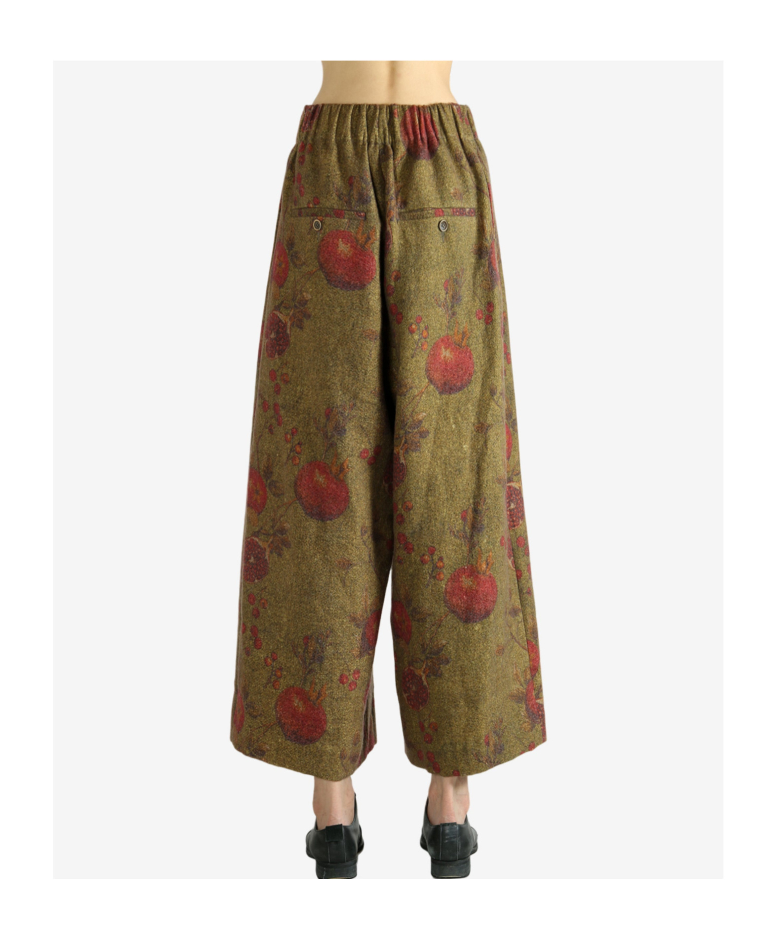Uma Wang Elastic Waist Casual Pants In Green