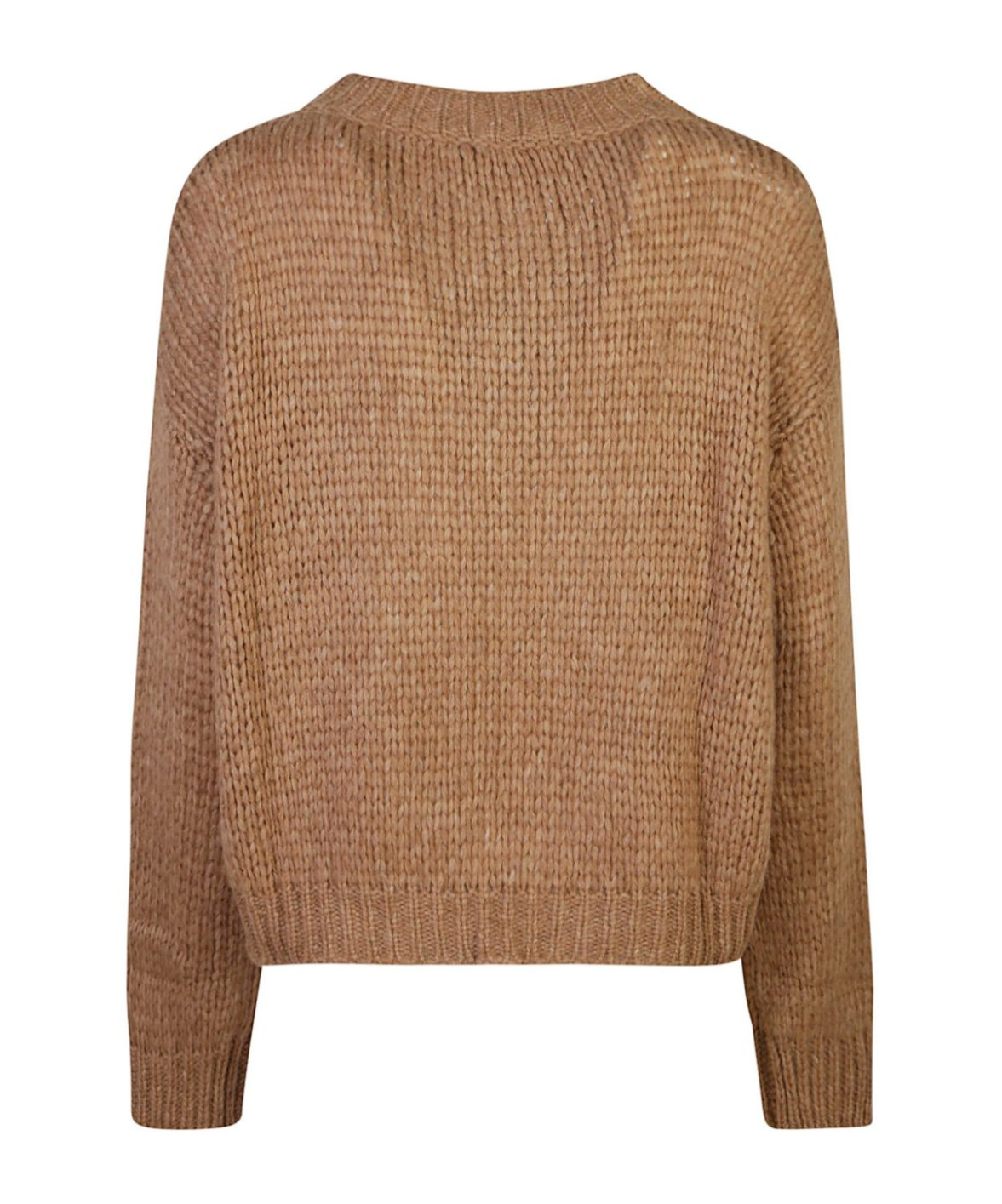 Roberto Collina Crewneck Knit Sweater In Brown