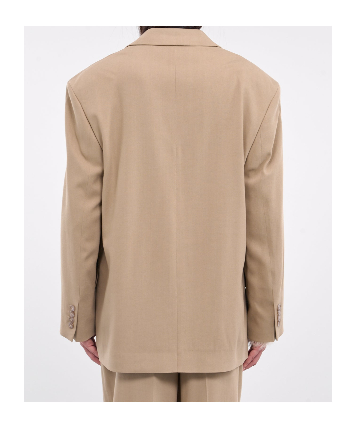 Acne Studios Long-sleeved Suit Coat In Nude