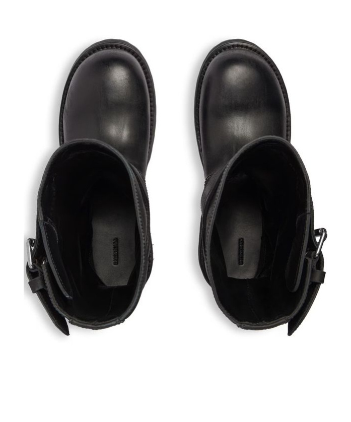 Balenciaga Venom Buckle Detailed Boots In Black