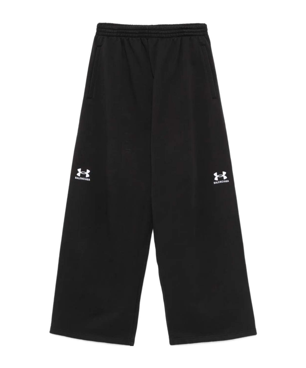 Shop Balenciaga X Under Armour Wide-leg Sweatpants In Black