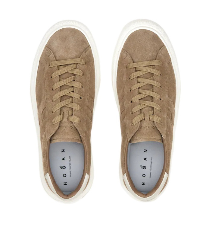 Hogan H691 Sneakers Suede Finish Rubber Sole In Brown