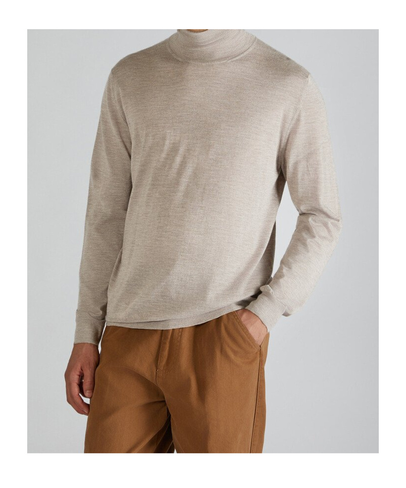 Zanone Turtleneck Sweater In Nude