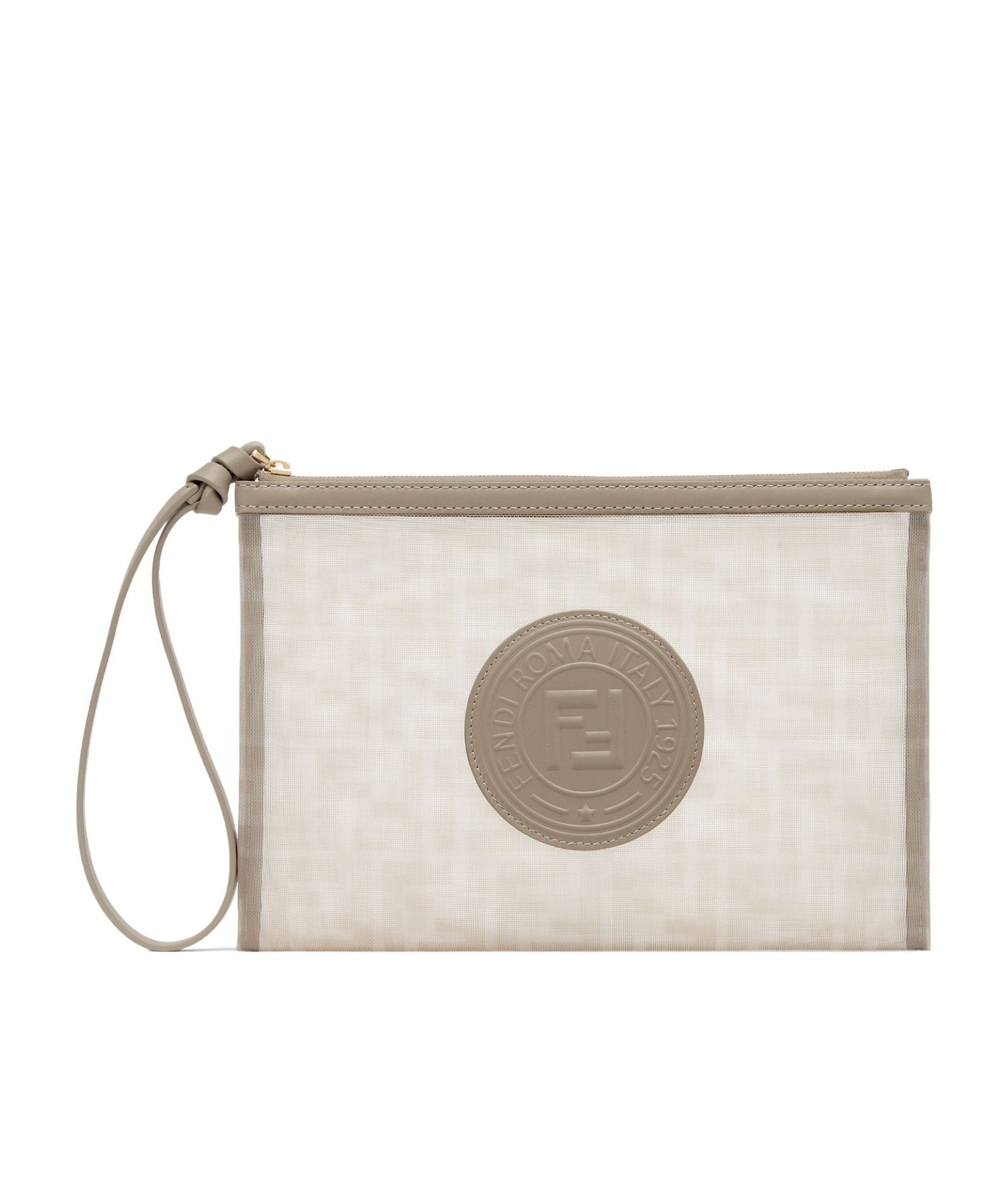 Fendi Flat Pouch Pekkaboo In White