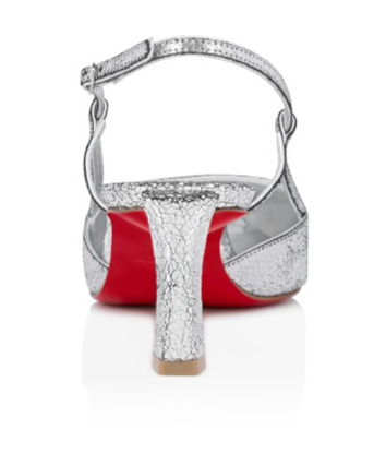 Christian Louboutin Woman Pumps Silver Size 8 Leather In White