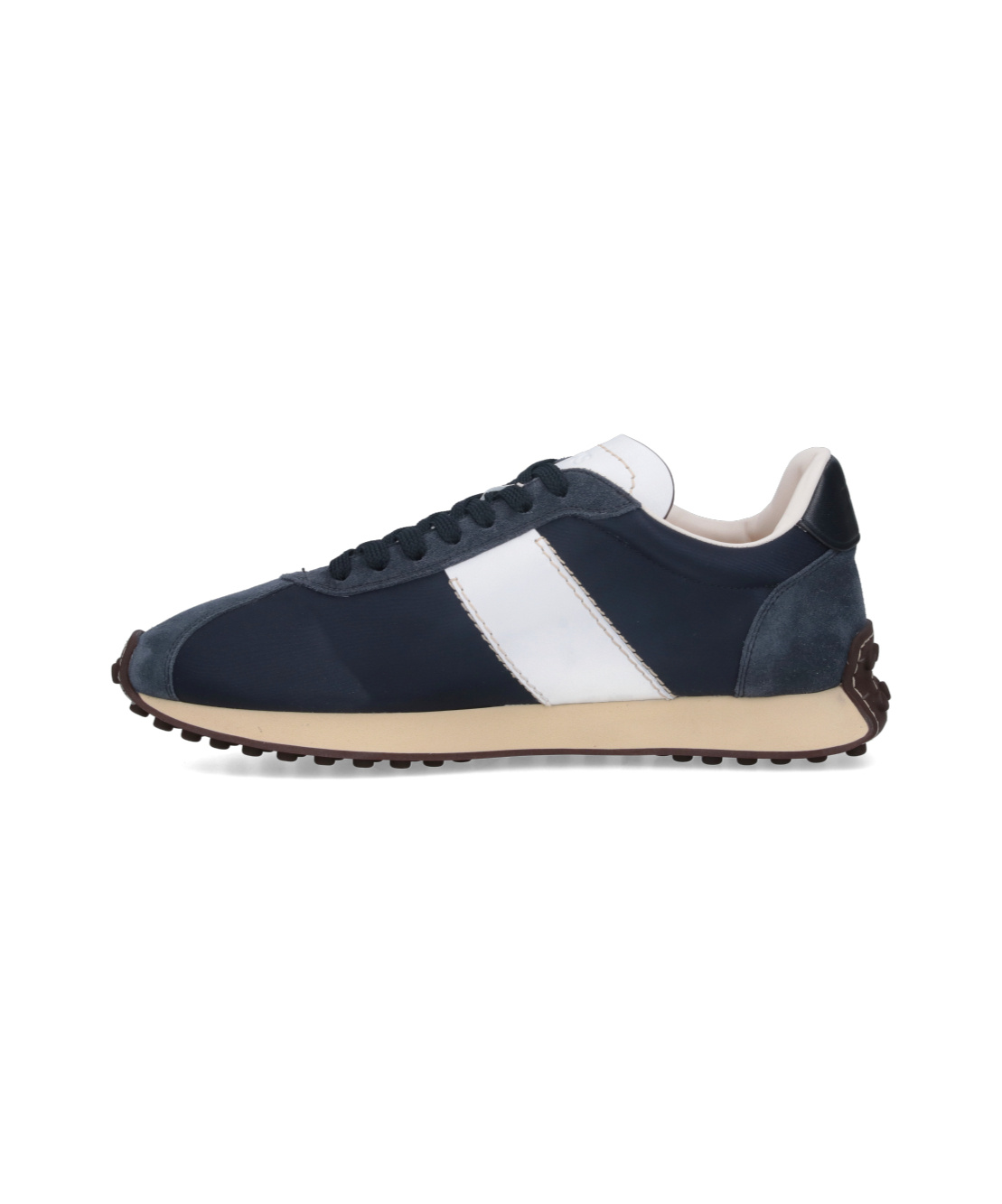 Tod's Low Top Sneakers In Midnight Blue/white In Black