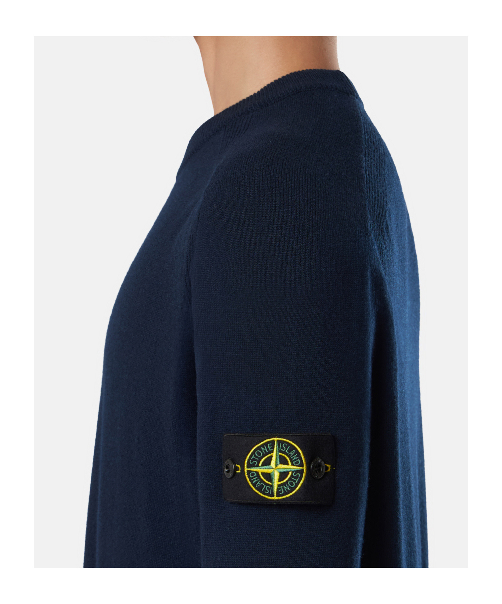 Shop Stone Island Wool Sweater In Blue