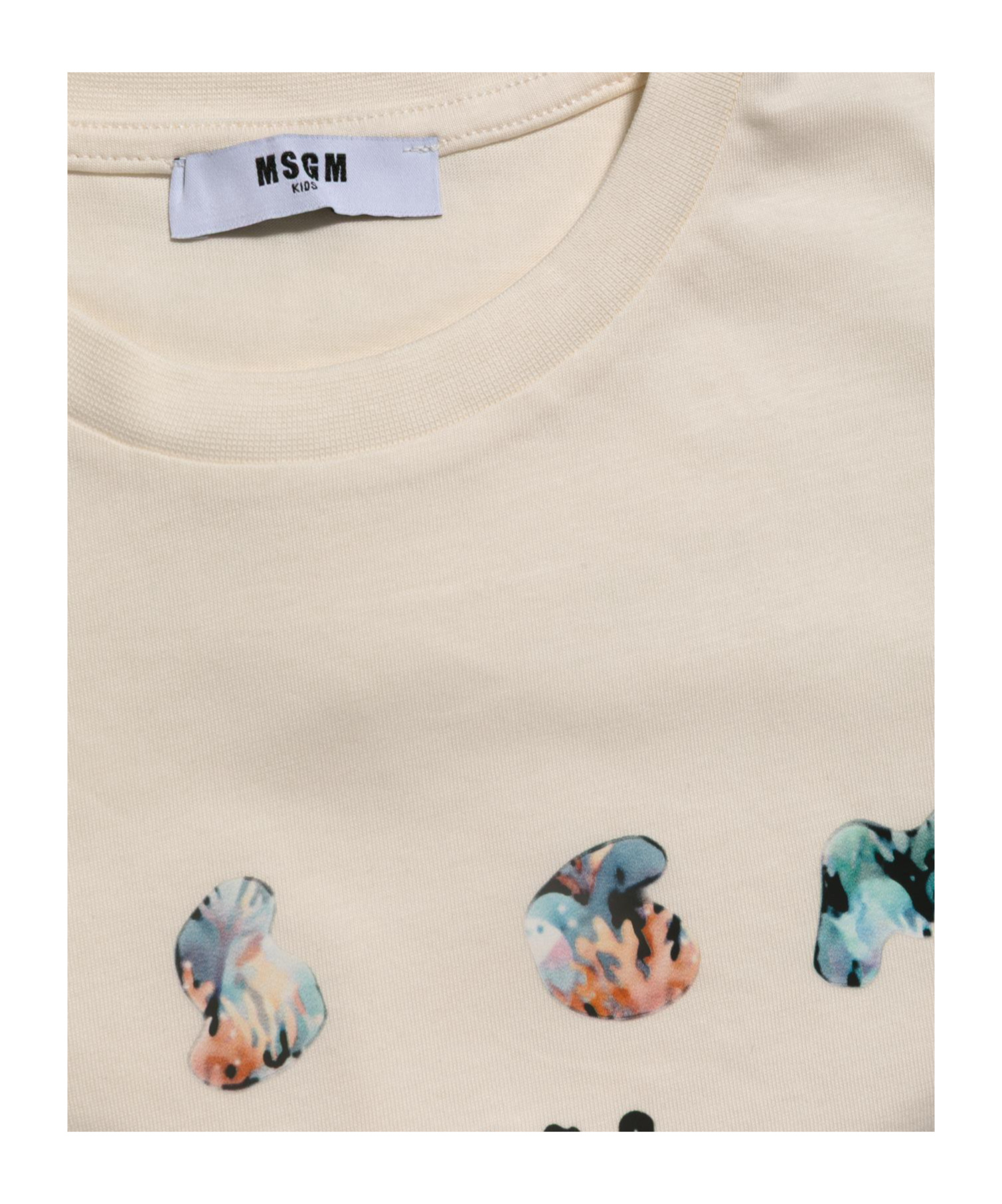 Shop Msgm Logo-print T-shirt In Nude