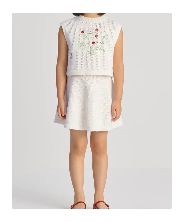 Shop Dior Kids' Sweater Vest In White