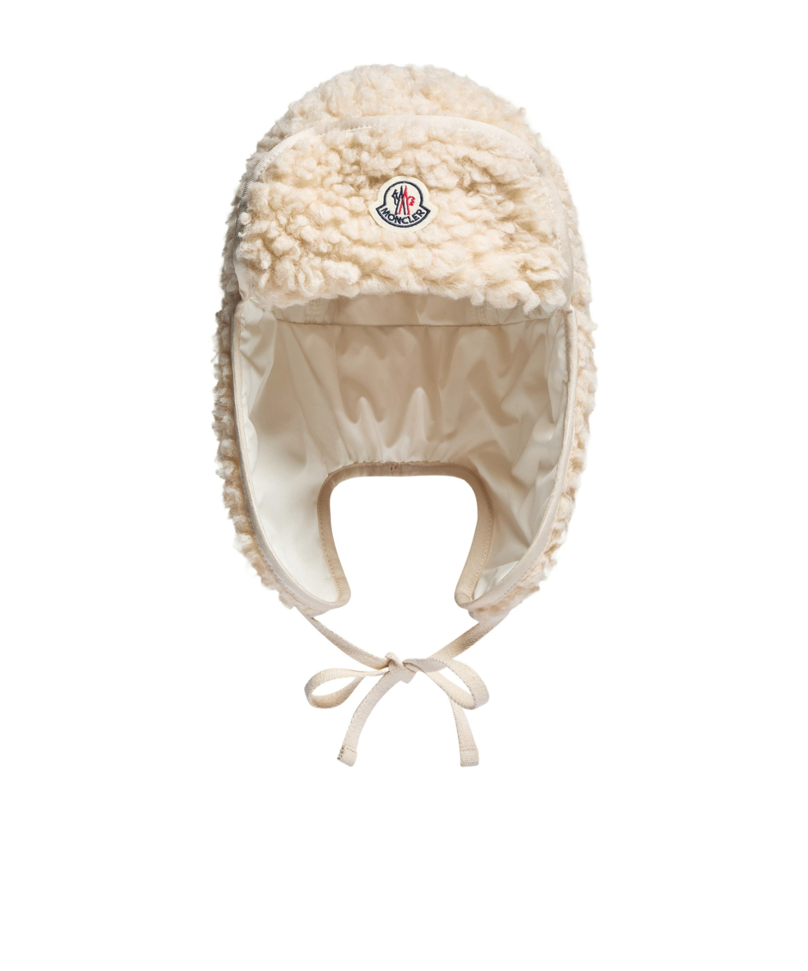 Moncler Teddy Hat With Ear Flaps In Brown