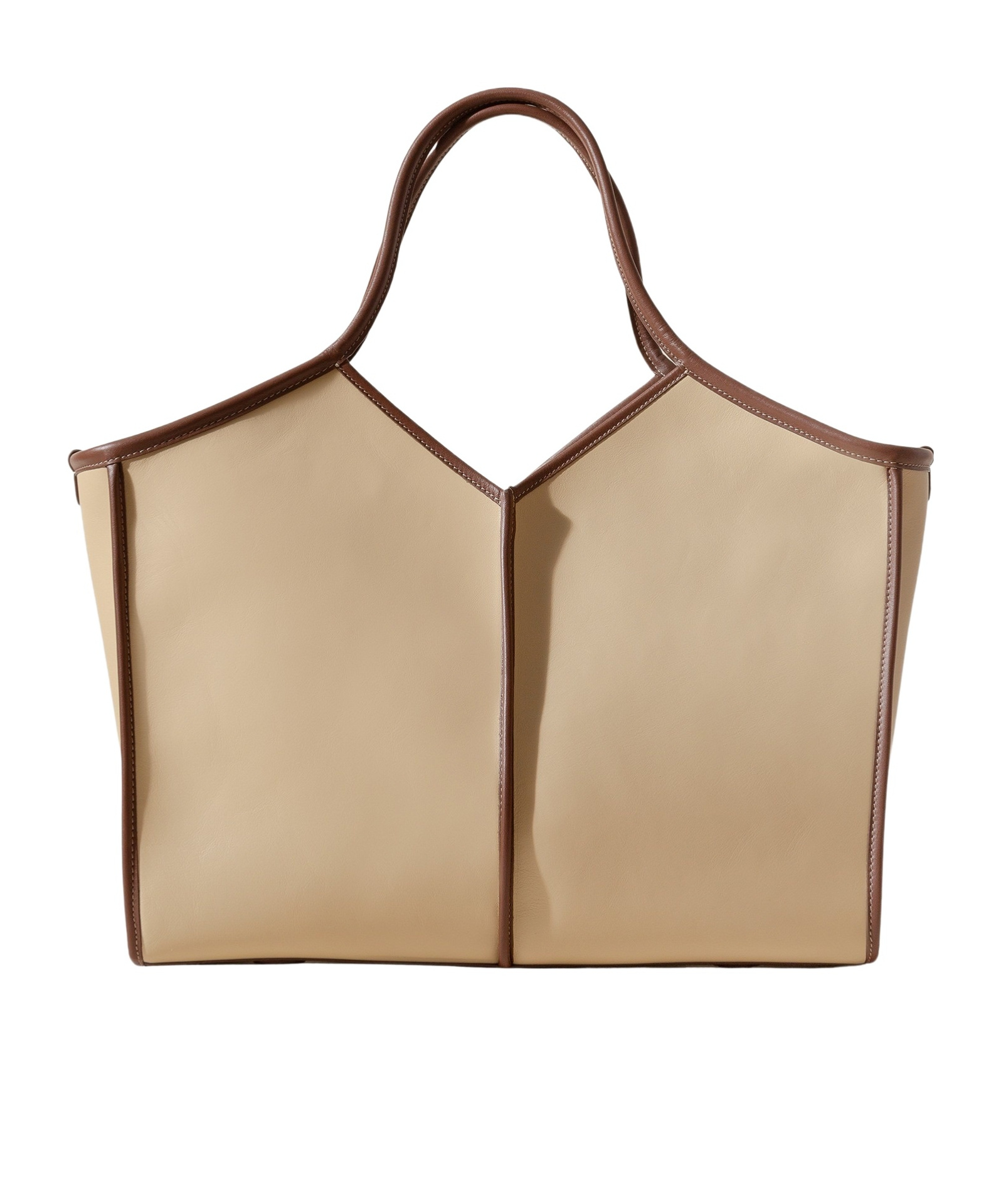 Hereu Geometric Tote Bag In Fine Calf Leather