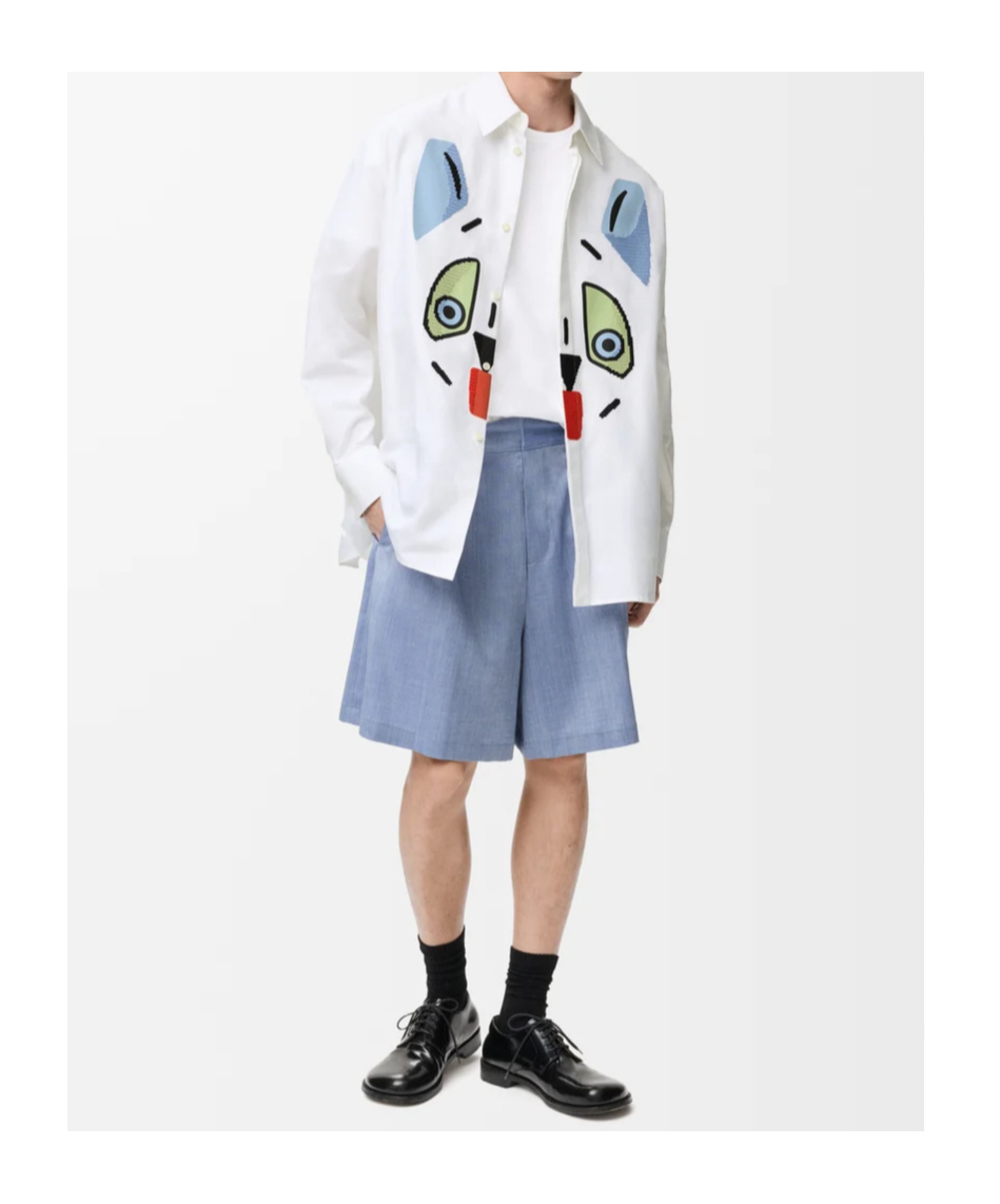 Loewe Long-sleeved Shirt In White