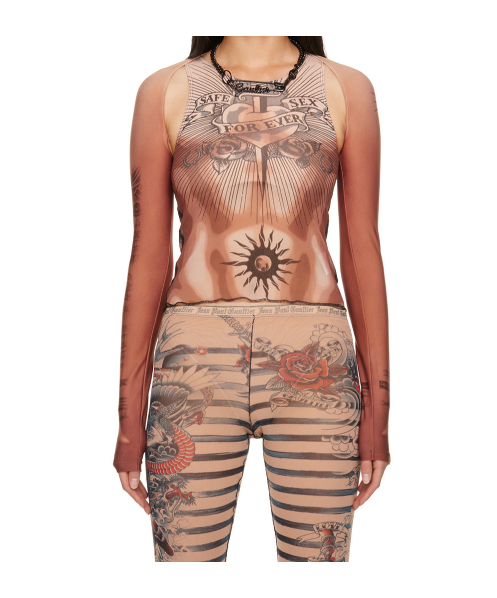 Jean Paul Gaultier Orange Graphic Cardigan
