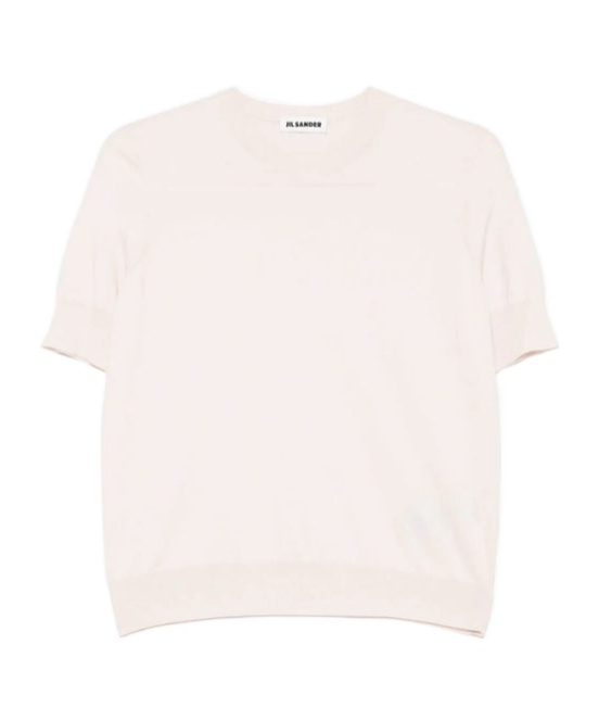 Jil Sander Fein Gestricktes T-shirt In White