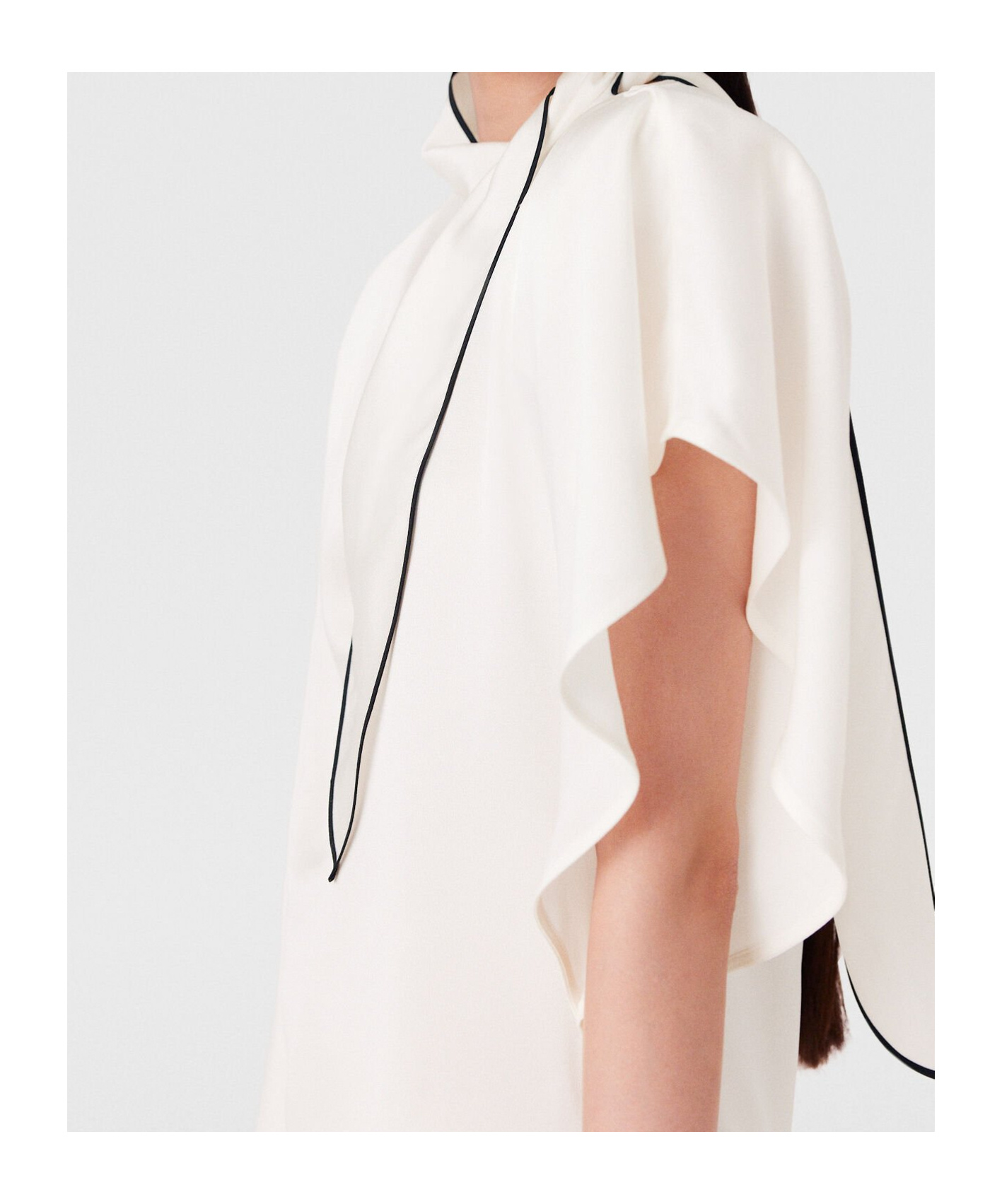 Stella Mccartney Mock-neck Mini Dress In White
