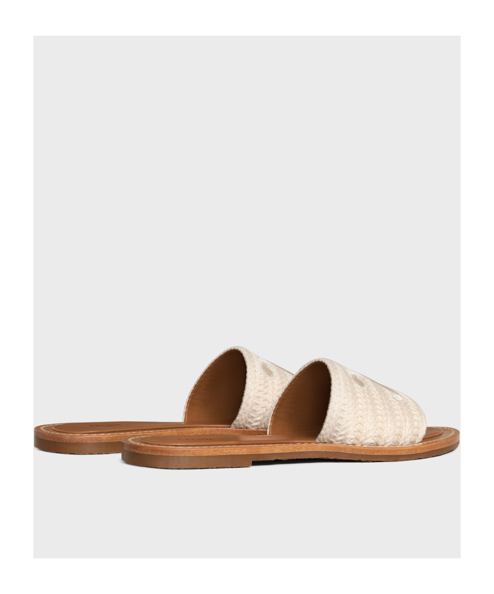 Celine Lympia Slippers In Nude