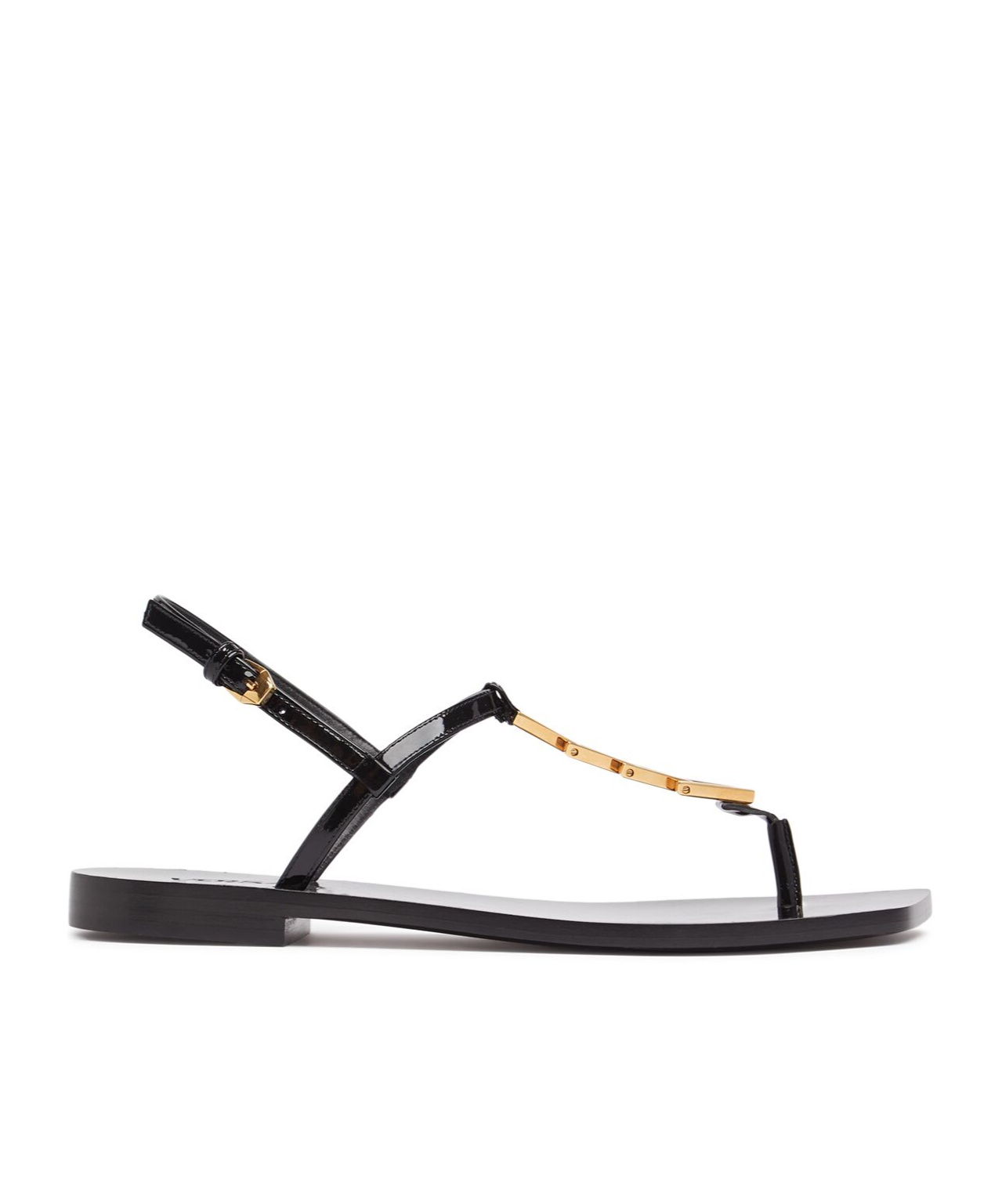 Versace V-chain Leather Flip-flops Sandals