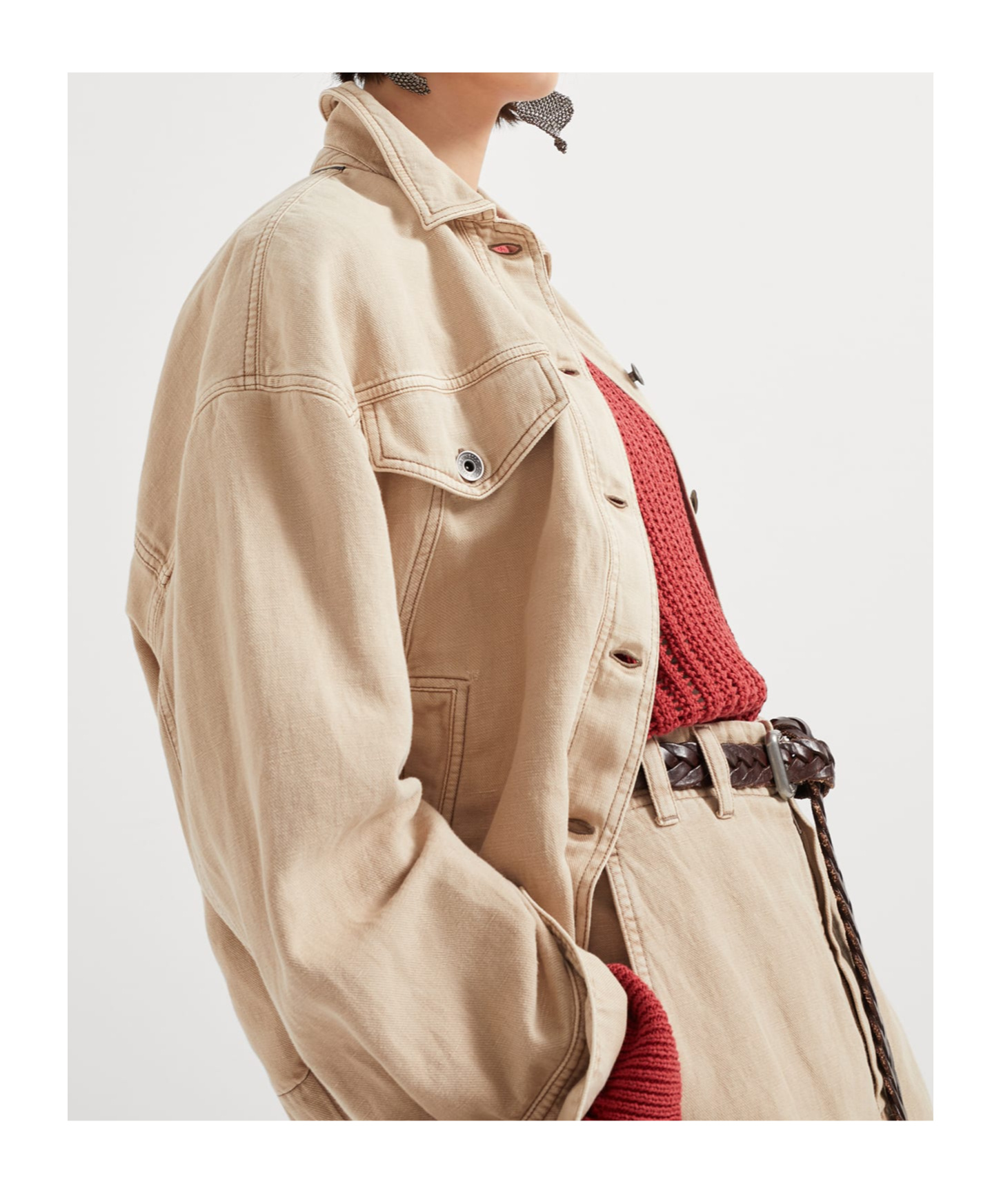 Brunello Cucinelli Padded Jacket In Nude