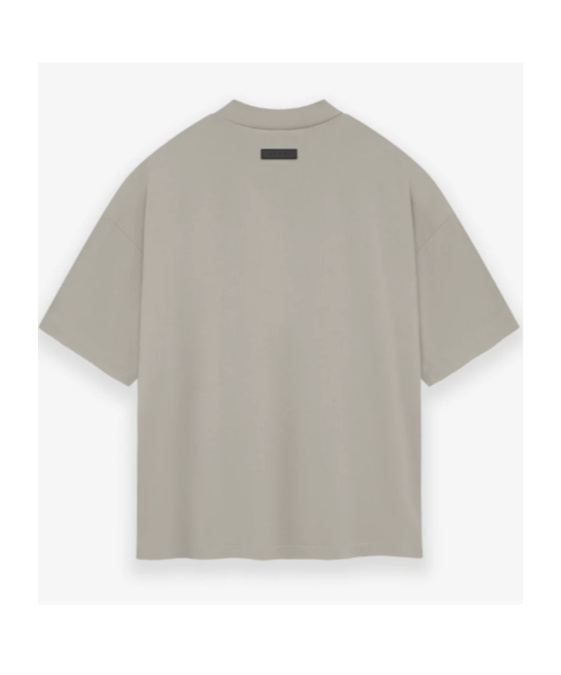Essentials Open-necked Black Shirt In Nude
