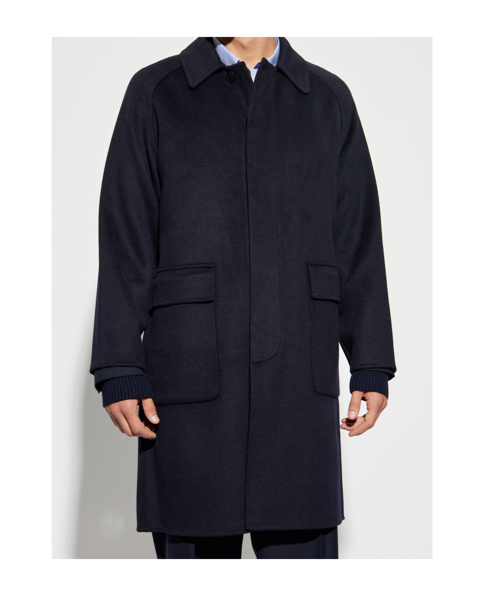 Shop Officine Generale Wool Coat In Black