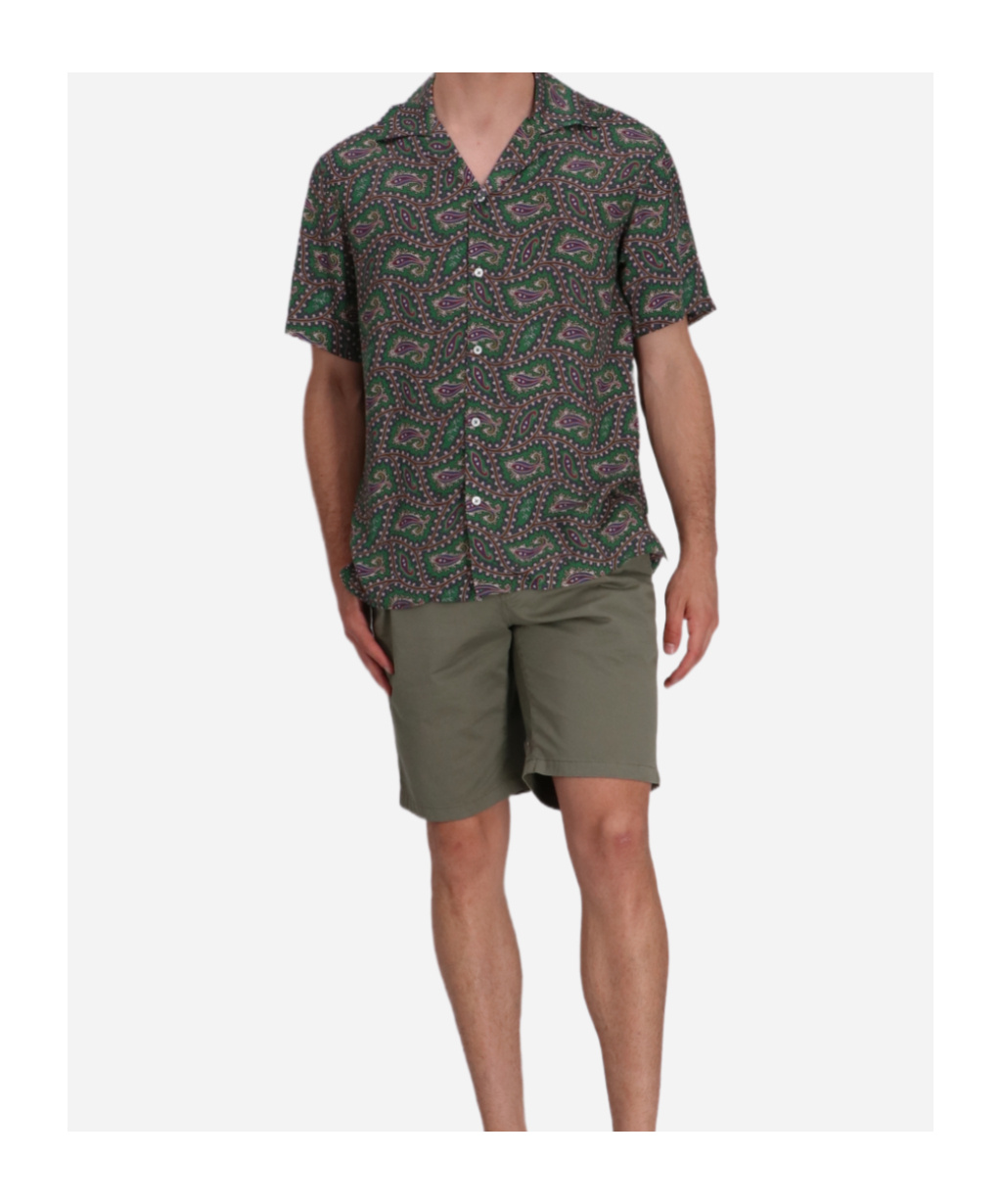 Drôle De Monsieur Paisley-print Short-sleeve Shirt In Multi