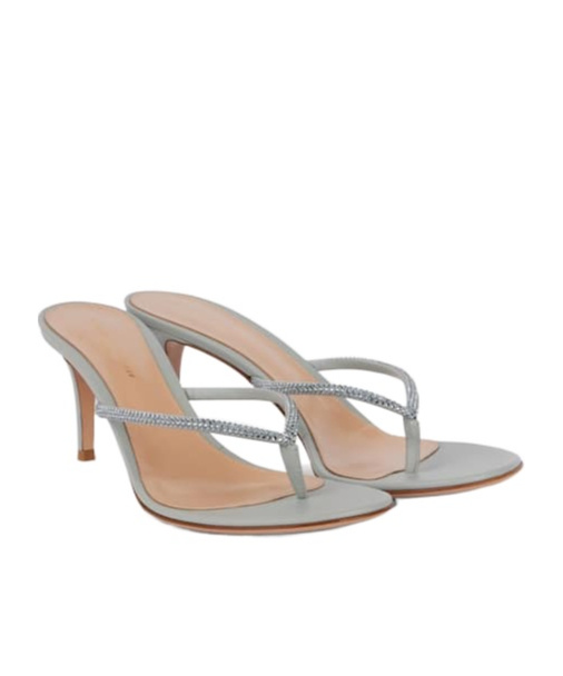 Gianvito Rossi Minimalist Elegant High-heel Sandals In Gray