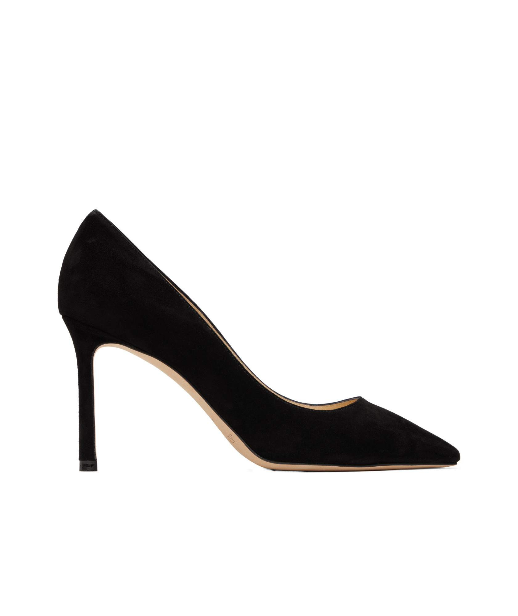 Jimmy Choo Logo Pointed High Heels In Black