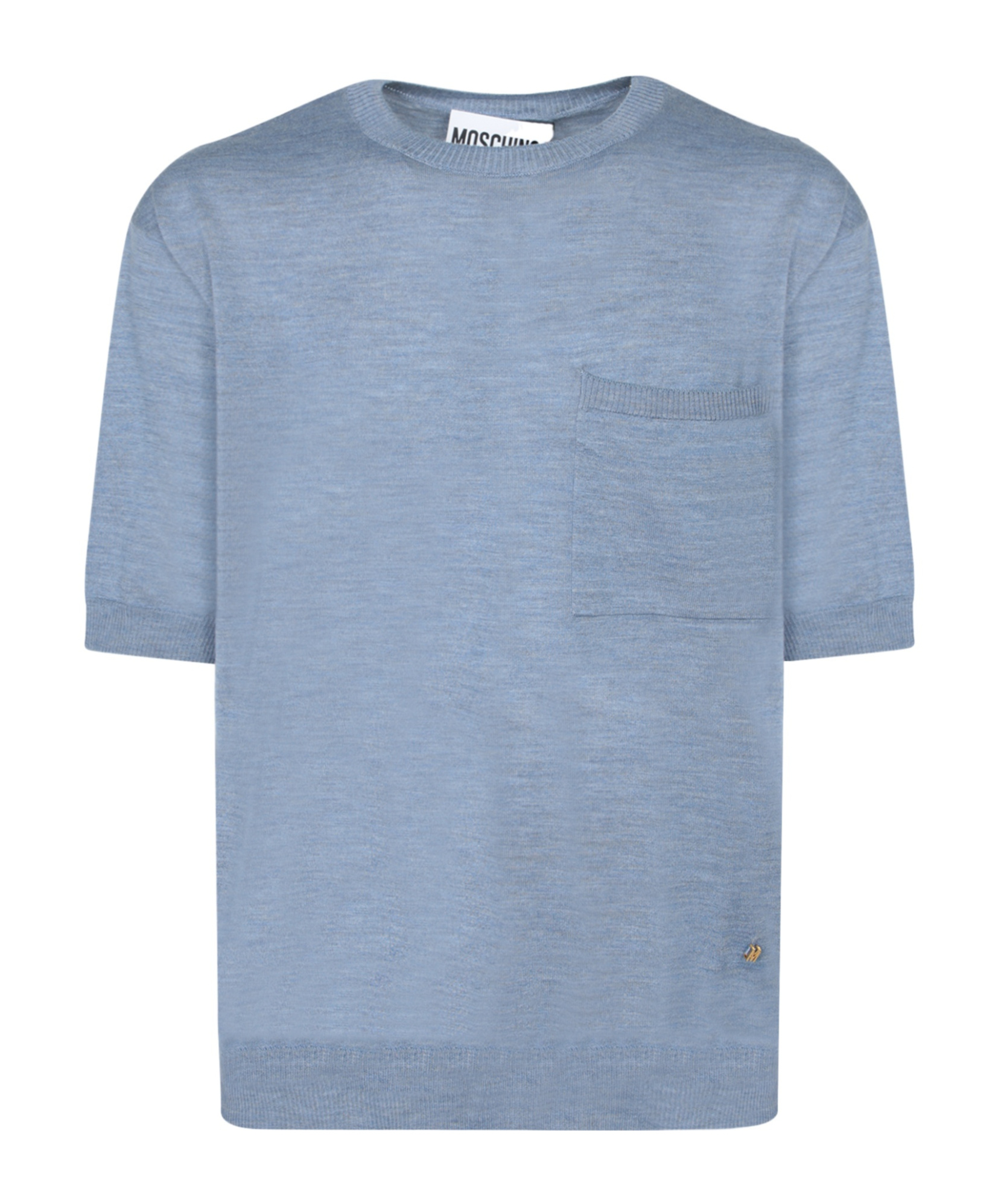 Moschino Wool And Silk Sweater Golden M In Blue