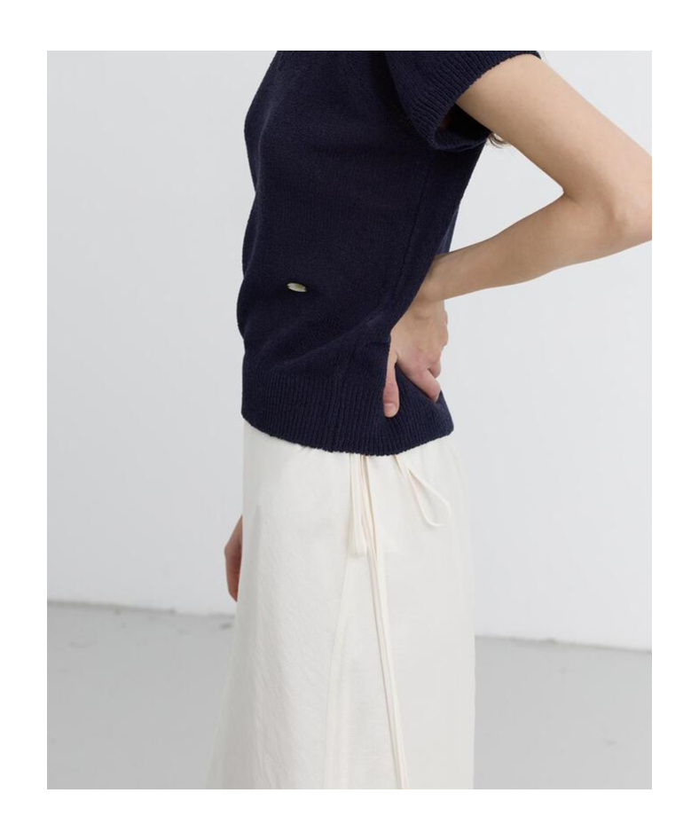 Dunst White Skirt With Side Knot Closure And Semi-transparent Hem In Viscose Woman