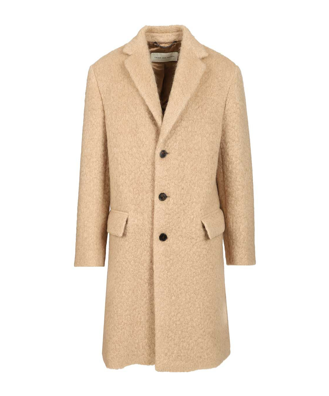 Dries Van Noten Rustic Coat In Neutral
