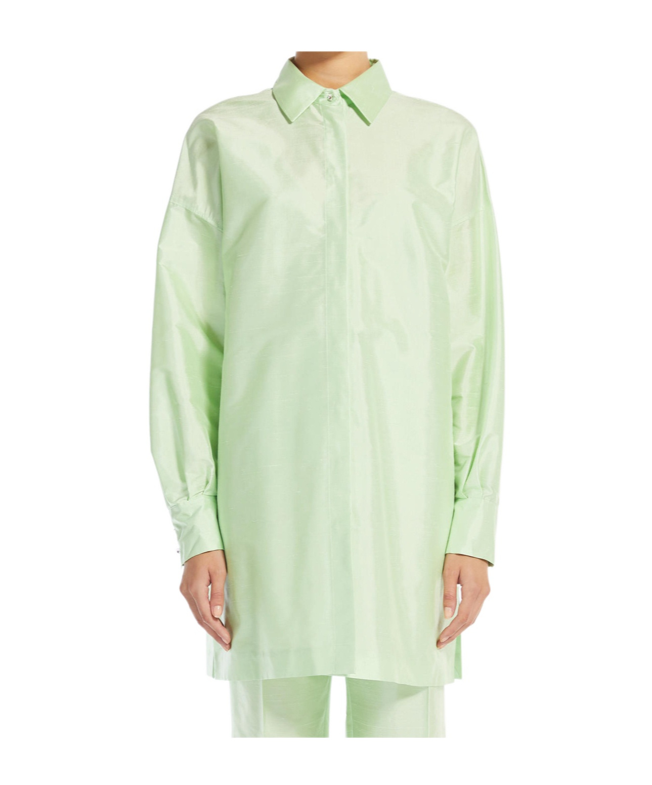 Max Mara Long-sleeved Shirt In White