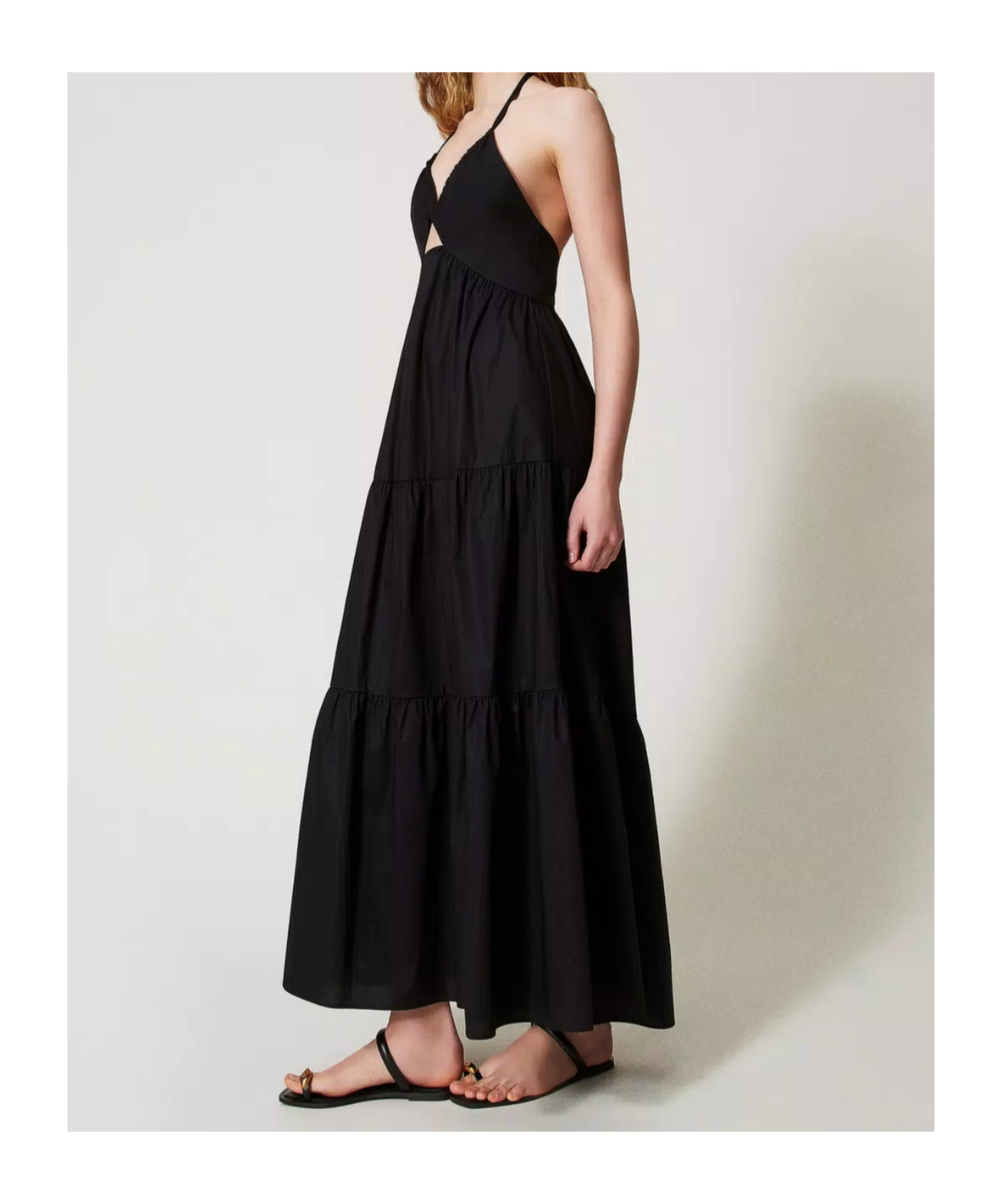 Twinset Tie-fastening Cut-out Maxi Dress