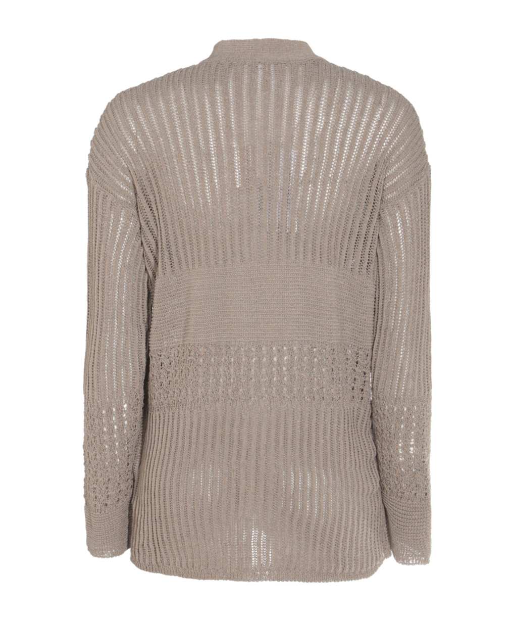 Max Mara Long-sleeved Sweater In Gray