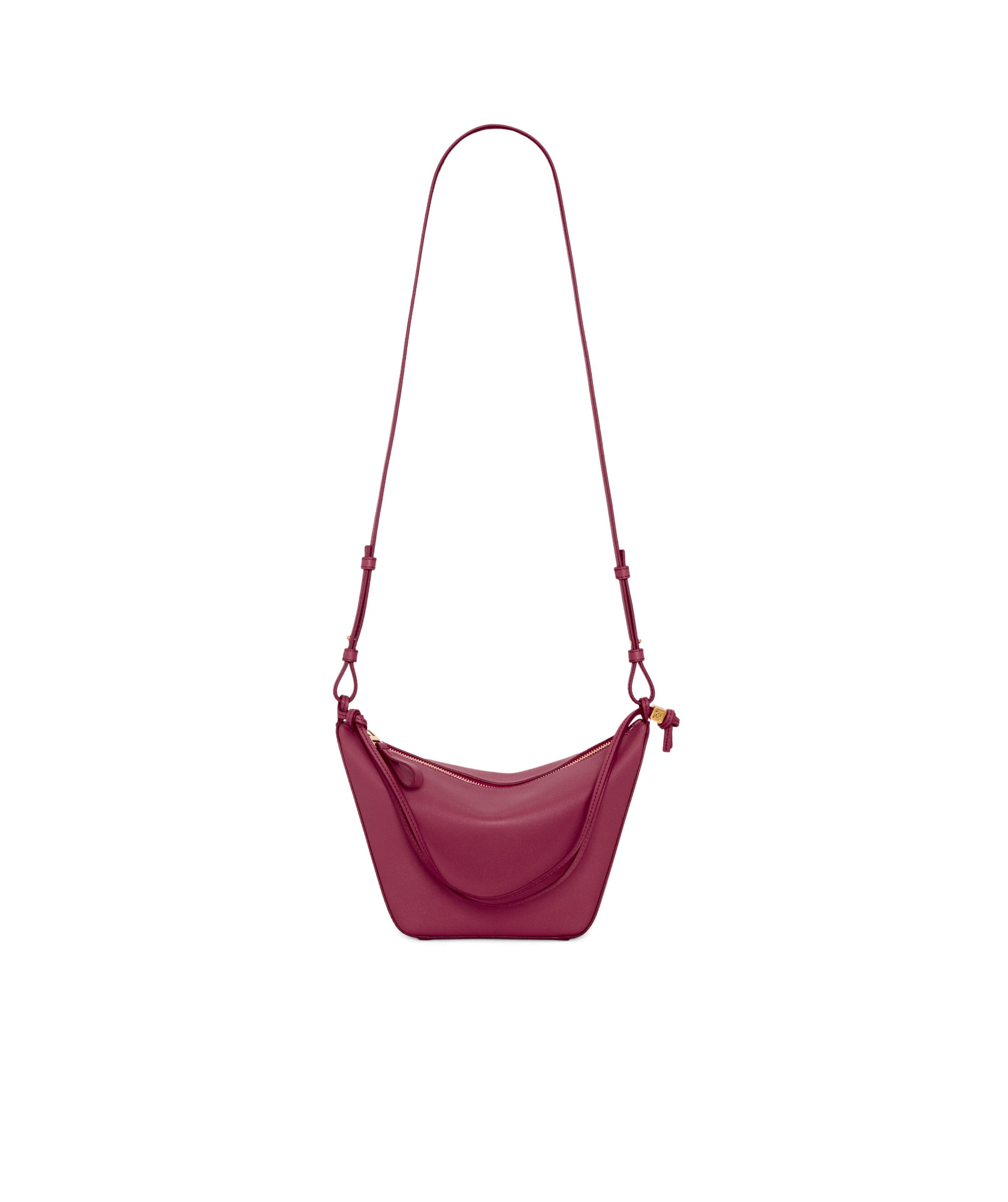 Loewe Hammock Drawstring Small Leather Shoulder Bag In Red