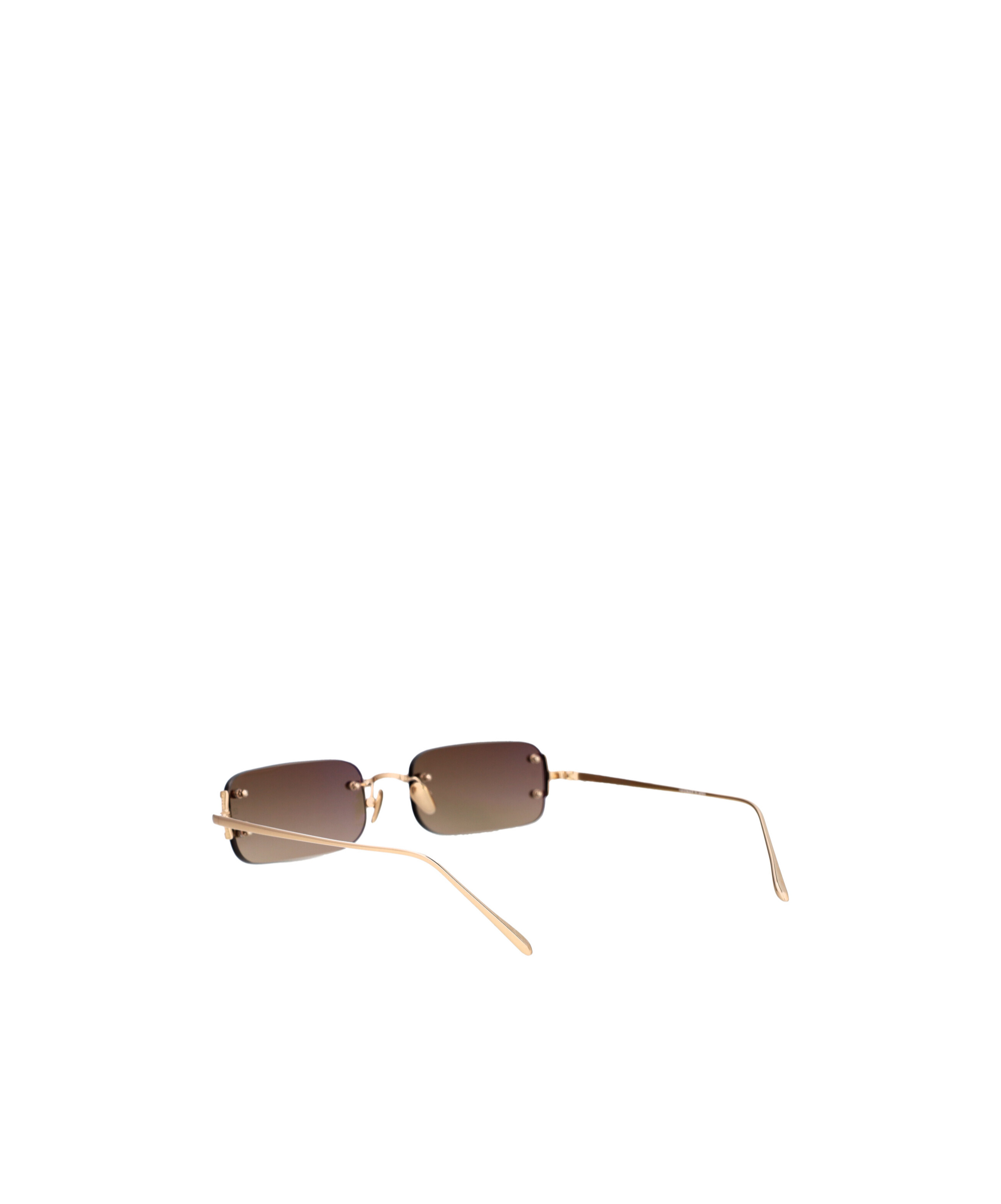 Linda Farrow Rectangular Frame Sunglasses In Brown