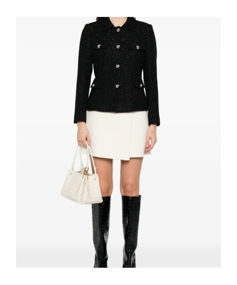 Ermanno Scervino Wool Mini Skirt In Neutral