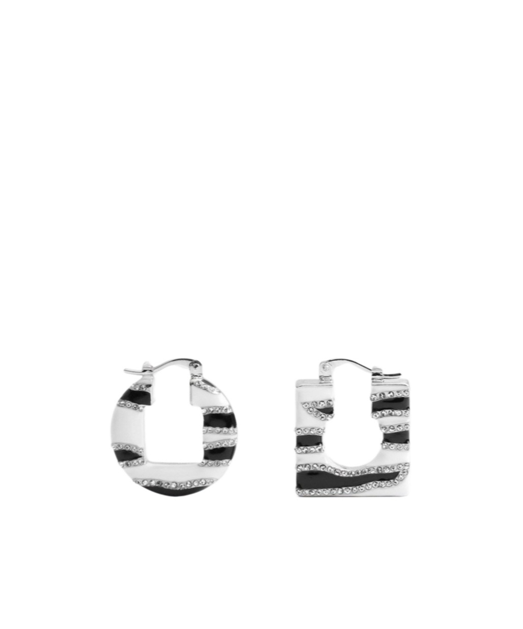 Jacquemus Striped Earrings In White