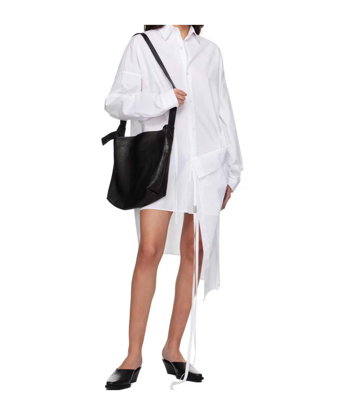 Ann Demeulemeester Mala Mid-length Dress In White
