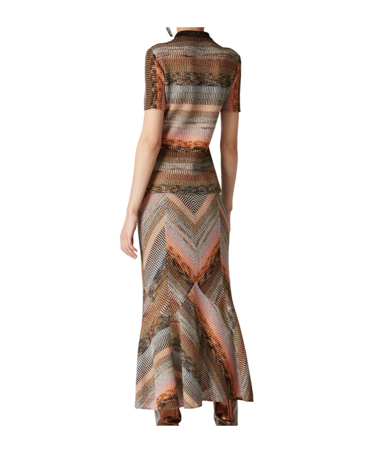 Missoni Patterned Skirt In Brown