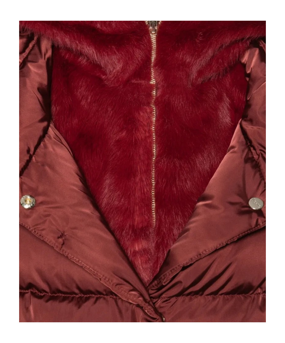 Herno Padded Vest Hood In Burgundy