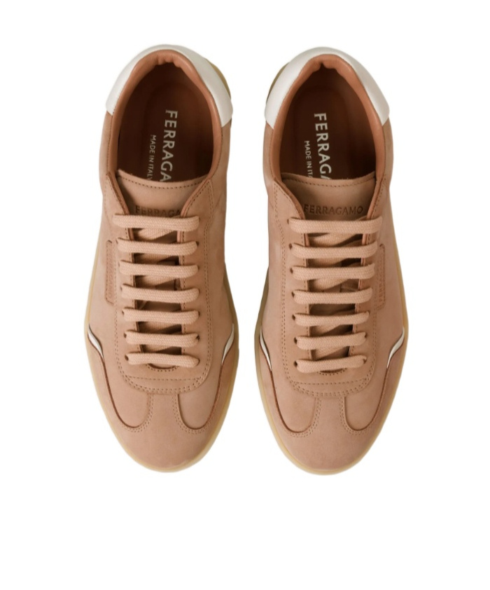 Ferragamo Athena Low-top Sneakers In Pink