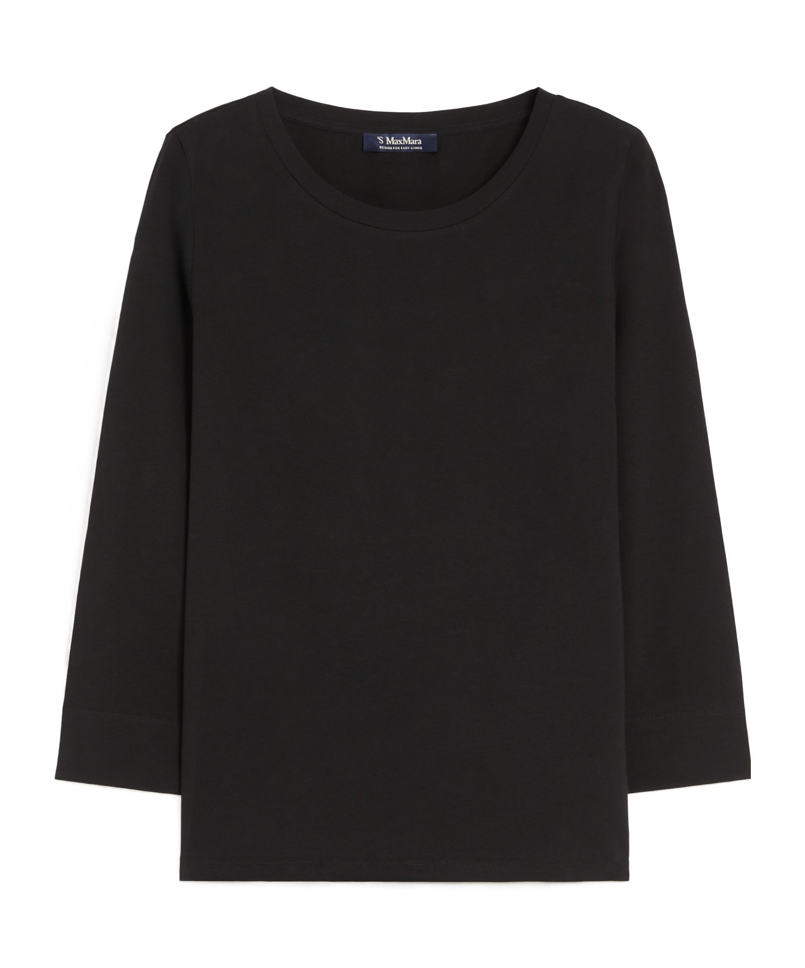 Max Mara Boat Neck T-shirt In Black