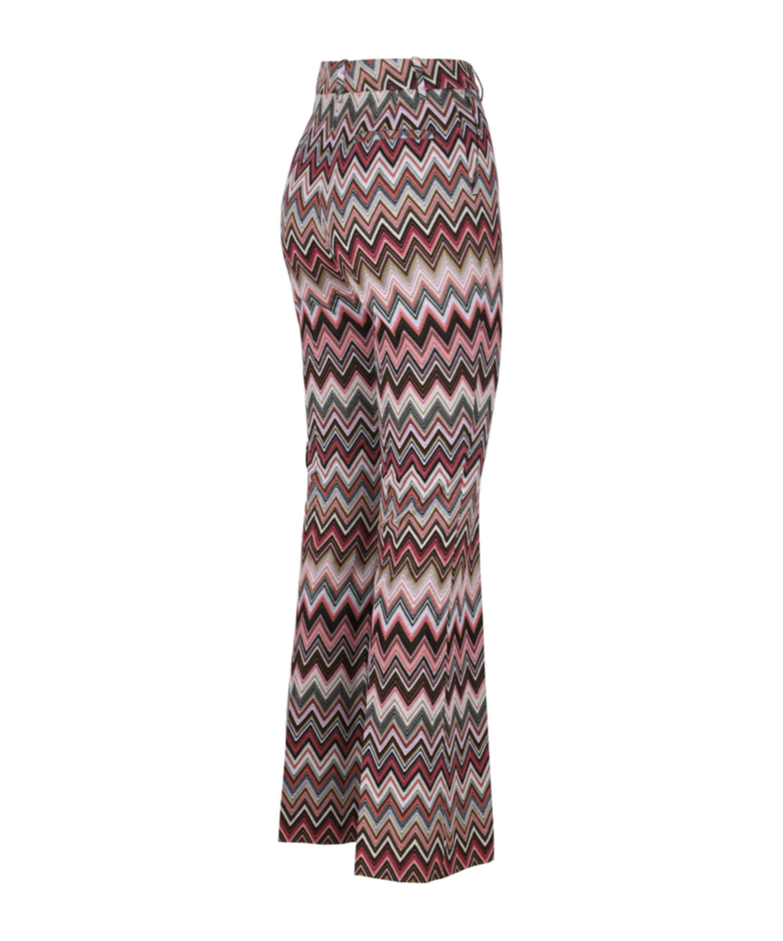 Missoni Chevron Pattern Elastic Waistband Trousers In Gray