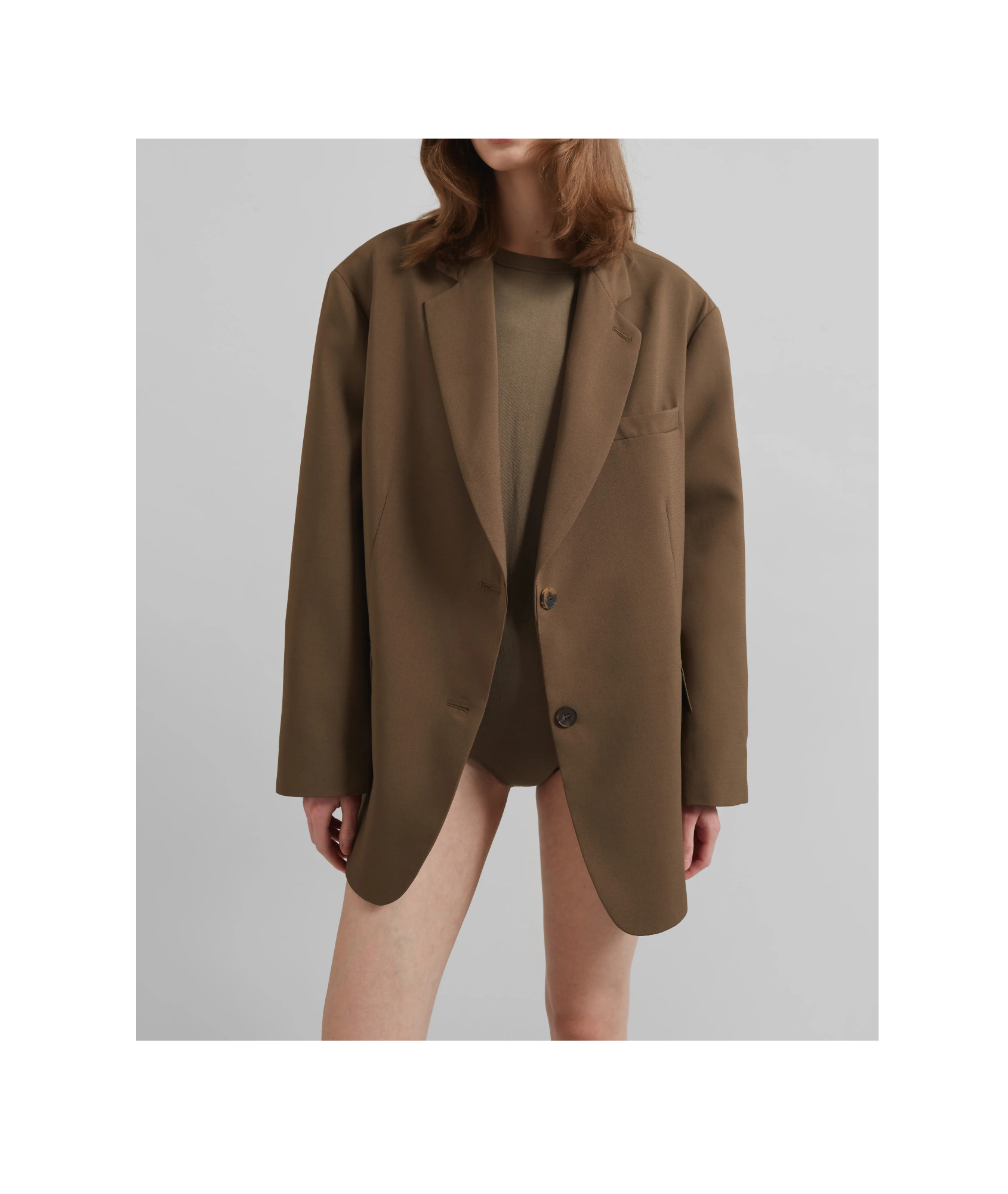 The Frankie Shop Bea Blazer - Chocolate In Neutral