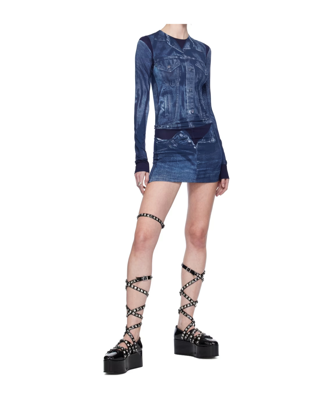 Jean Paul Gaultier Graphic Print Dress