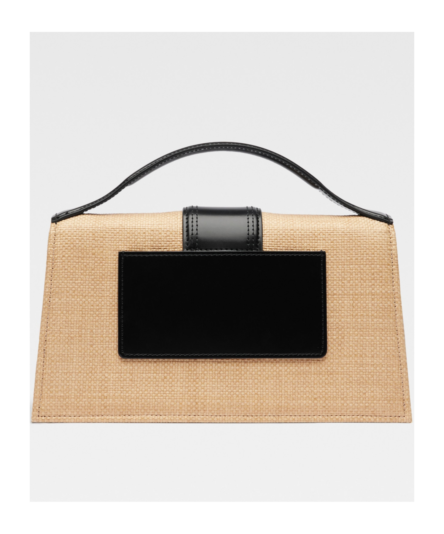 Jacquemus Le Grand Bambino Woven Top-handle Bag In Nude