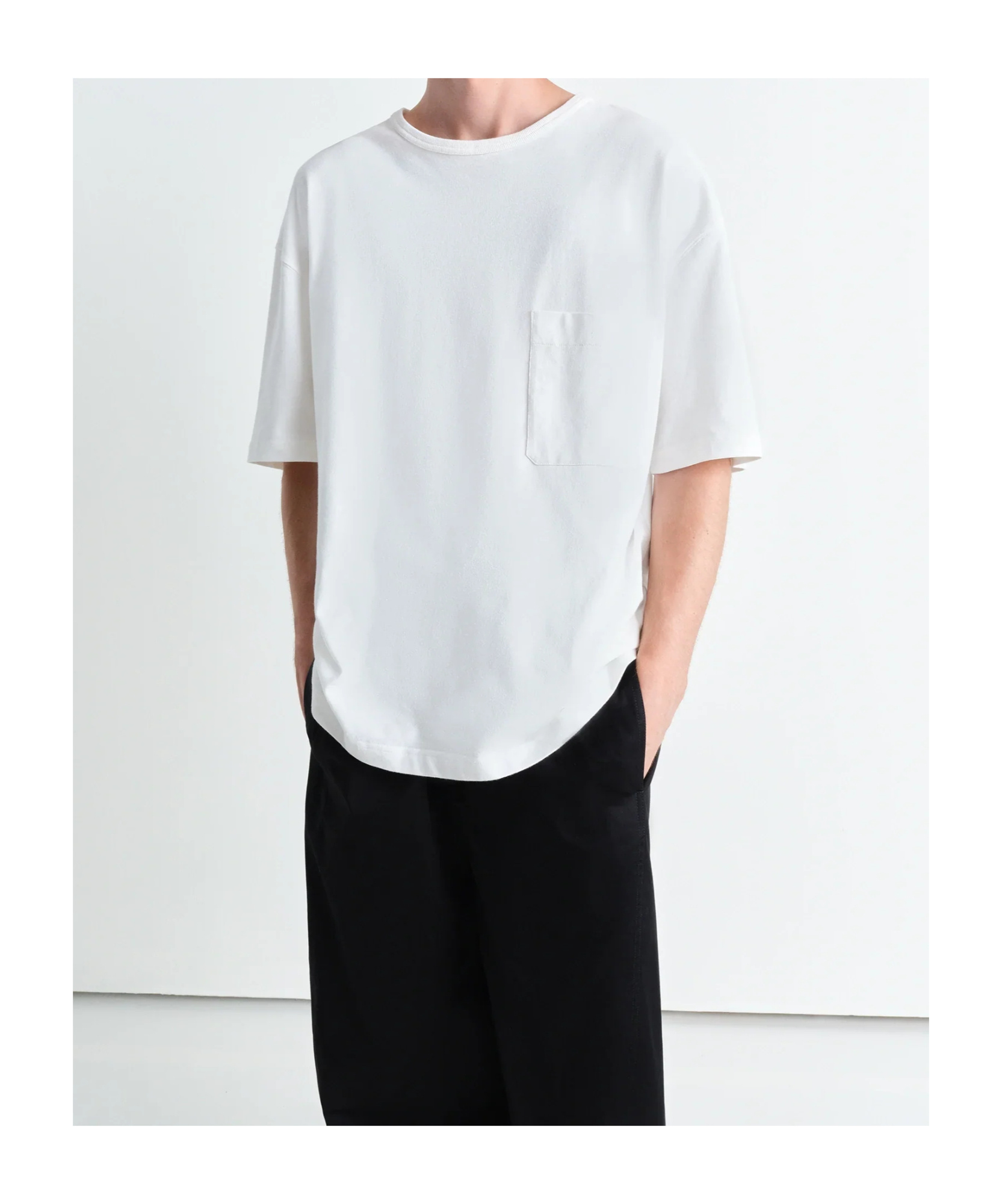 Lemaire T-shirt With Round Neck And Short Sleeves In White
