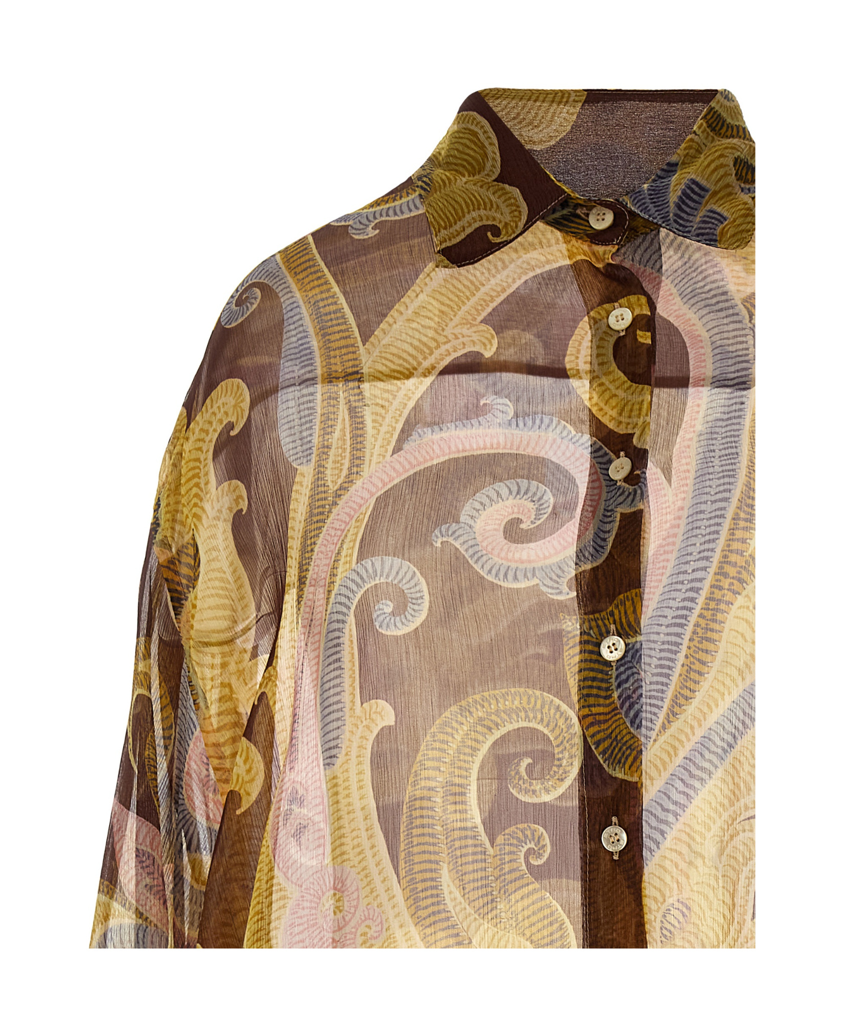 Shop Etro Printed Shirt In Nude