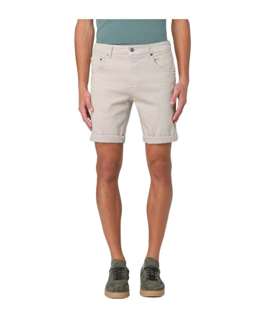 Dondup Logo Bermuda Shorts In Neutral