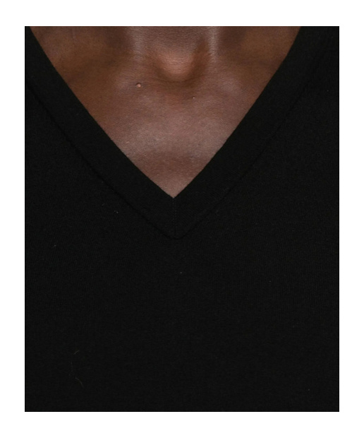 The Row V-neck Wool Sweater In Black